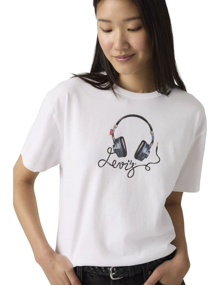 Graphic Vintage Tee in Bright White image 3