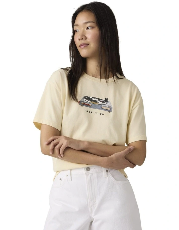 Graphic Vintage Tee in Egret image 1