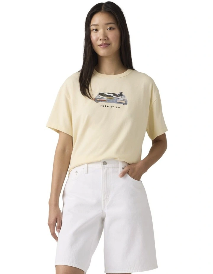 Graphic Vintage Tee in Egret image 4