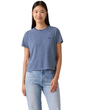 Golf Course Stripe Sunshine Blue colour