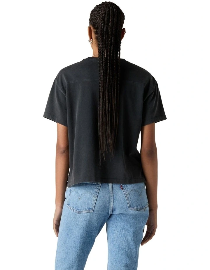 Graphic Vintage Sport Tee in 90s Fade Washed Black image 2