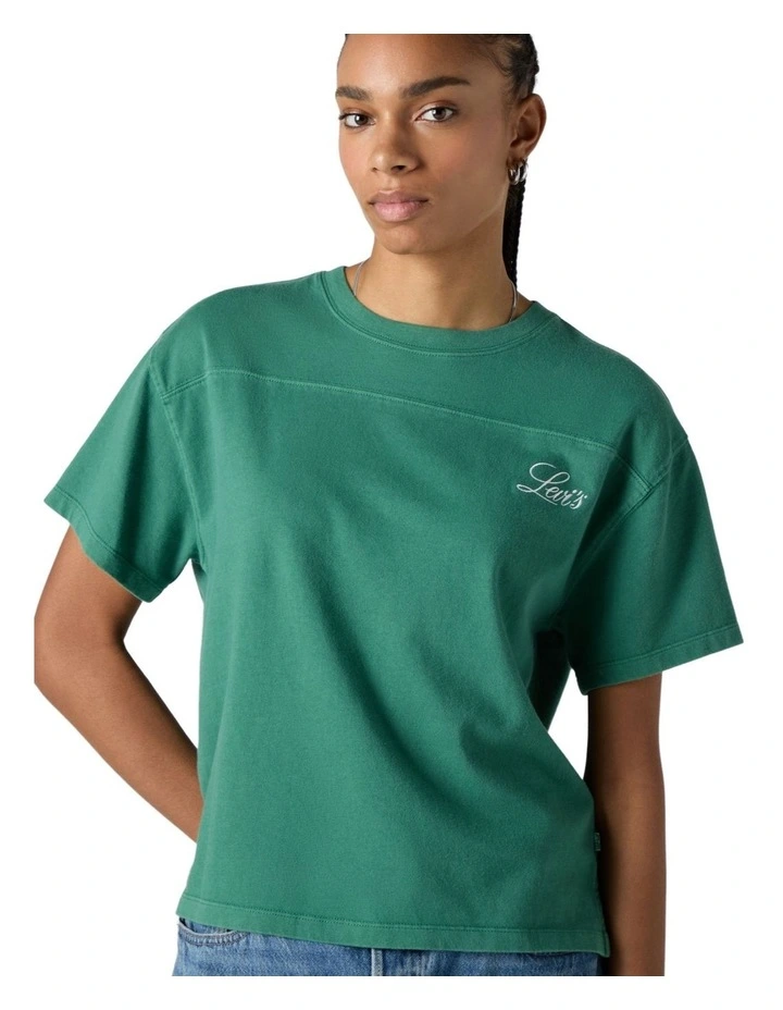 Graphic Vintage Sport Tee in Pine Green image 3