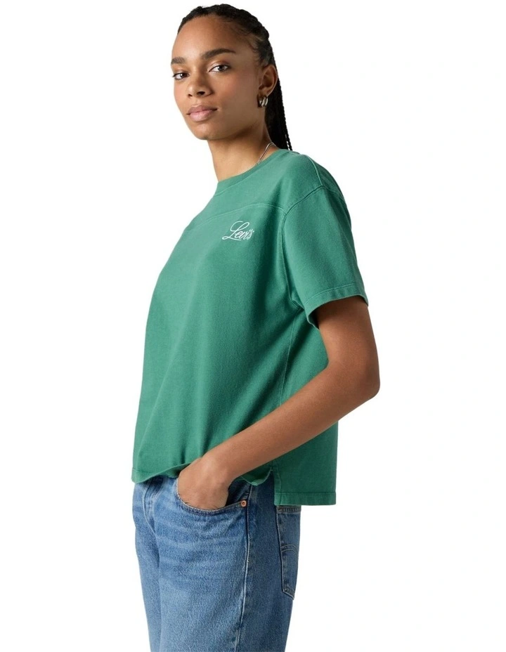 Graphic Vintage Sport Tee in Pine Green image 4