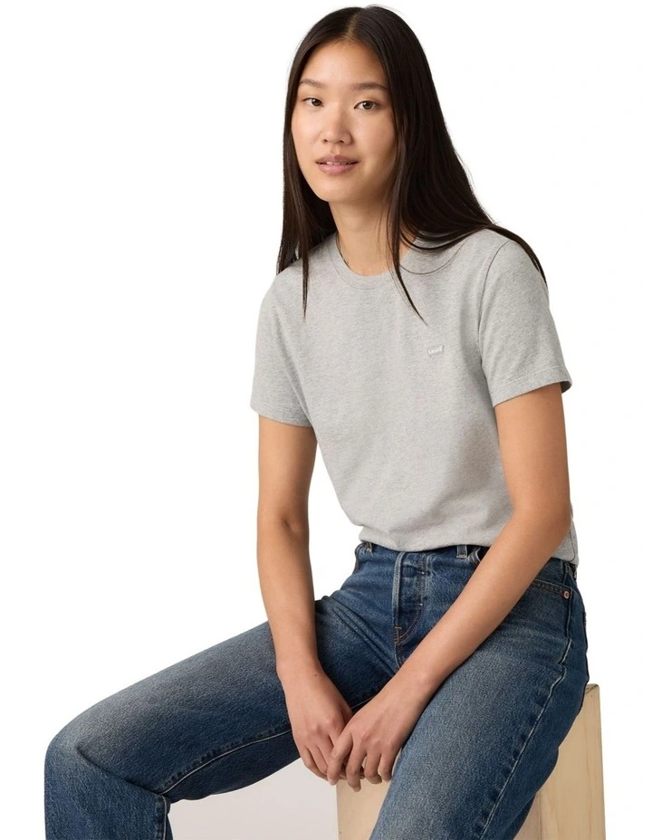 Favorite Cotton Tee in Heather Gray image 3