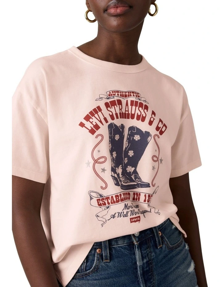 Graphic Vintage Tee in Crystal Pink image 3