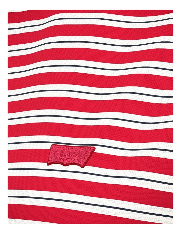 Favourite Cotton Tee in Bliss Stripe True Red image 4