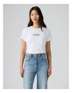 Graphic Favorite Tee in Club Serif Bright White