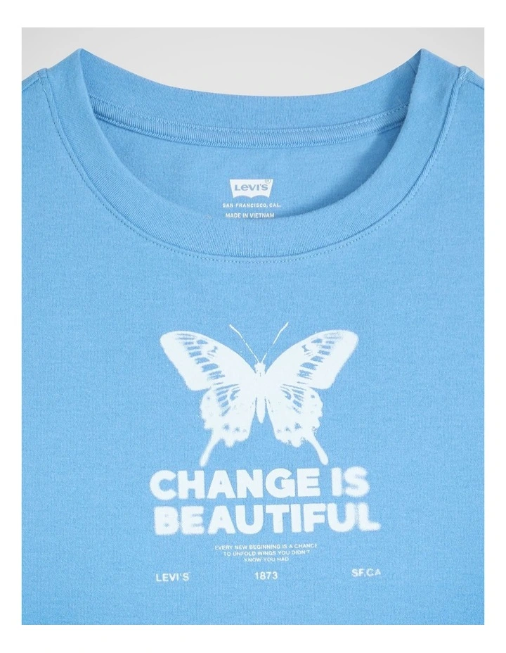 Graphic Essential Baby Tee in Change Is Beautiful Parisian Blue image 4