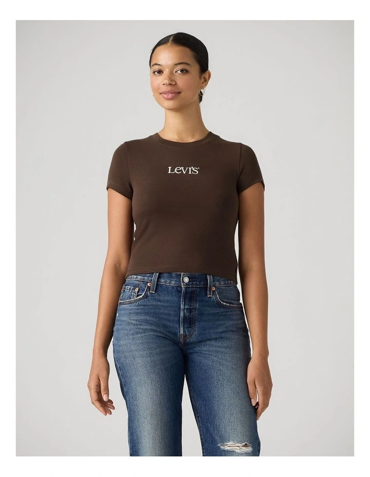Graphic Essential Baby Tee in Emb Club Logo Java image 1