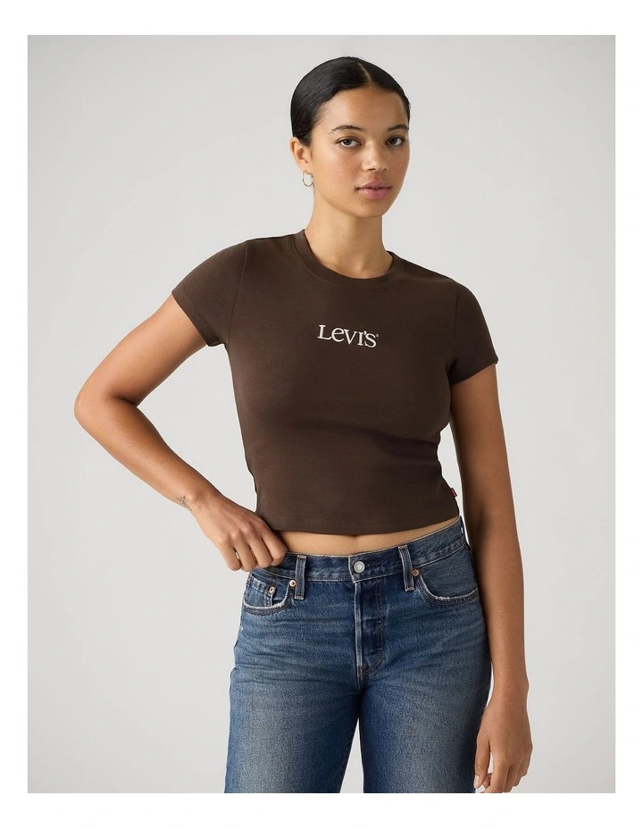 Graphic Essential Baby Tee in Emb Club Logo Java image 4