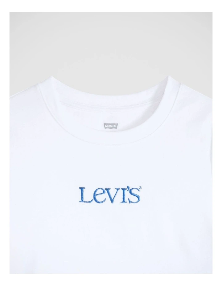 Graphic Essential Baby Tee in Emb Club Logo Bright White image 4
