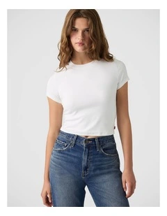 Essential Baby Tee in Bright White