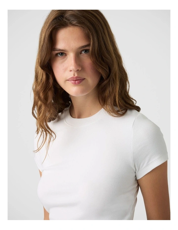 Essential Baby Tee in Bright White image 3