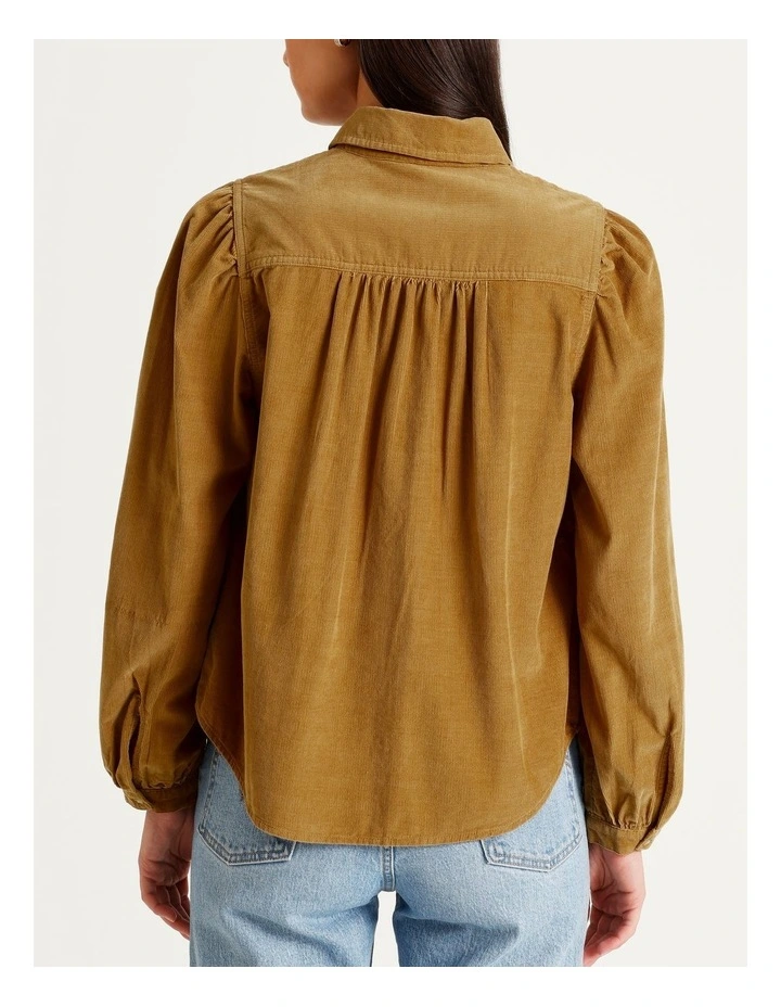 Journey Corduroy Western Shirt in Tobacco Brown image 3