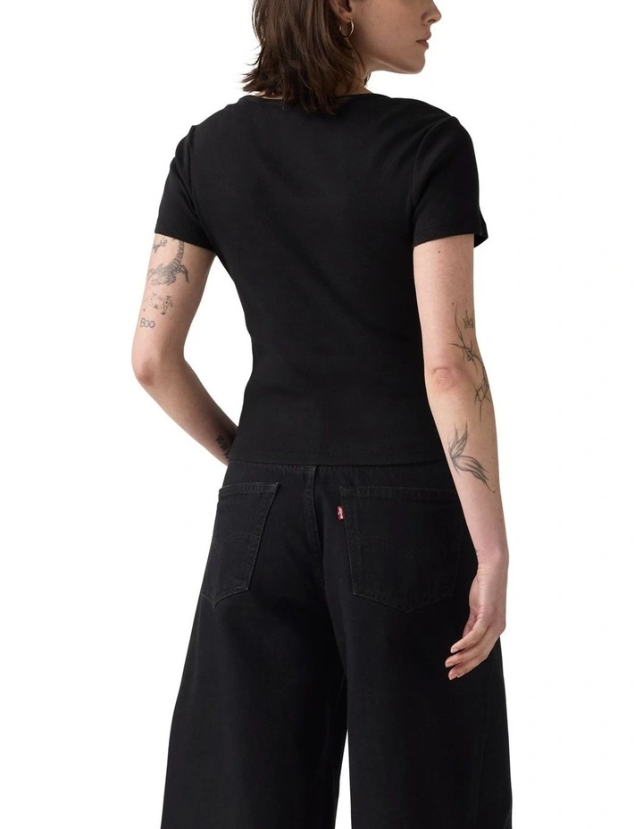 Essential Square Neck Tee in Anthracite Night image 2