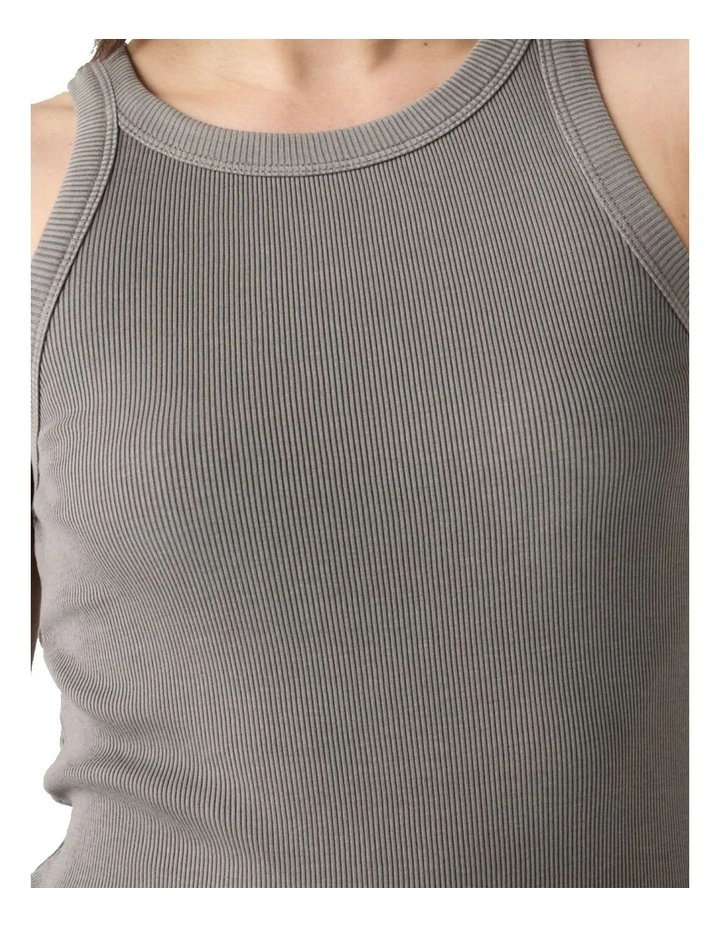 Essential Racer Tank in Smoked Pearl image 3