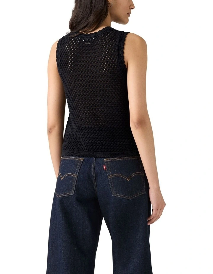 Adrienne Crochet Tank in Anthracite Night image 2