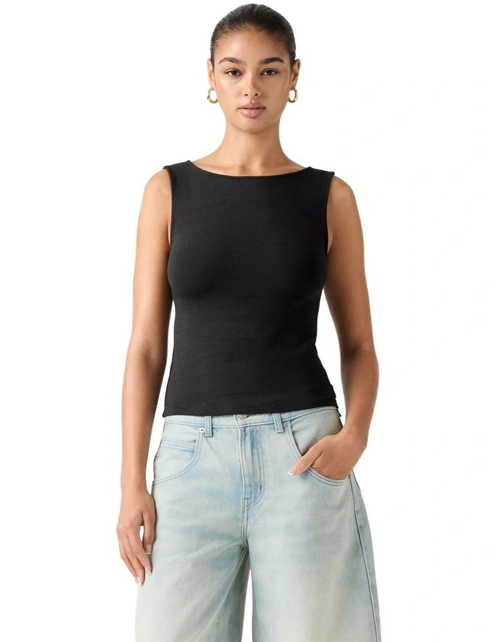 Blair Boatneck Top in Anthracite Night image 1