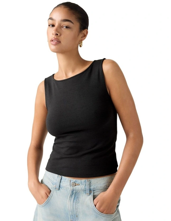 Blair Boatneck Top in Anthracite Night image 4