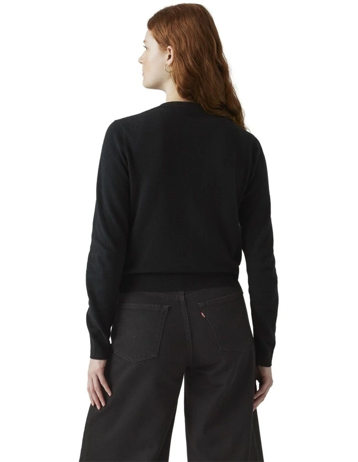 Supersoft Crewneck Cardigan in Anthracite Night image 2