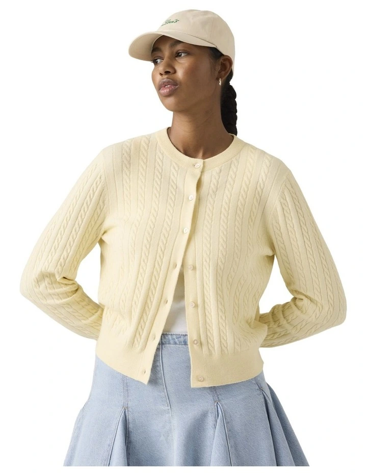 Supersoft Crewneck Cardigan in Rutabaga image 1