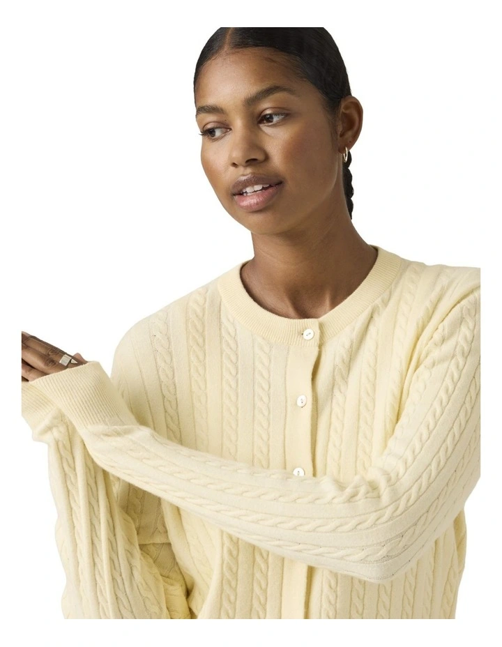 Supersoft Crewneck Cardigan in Rutabaga image 3