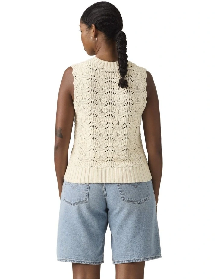 Hope Crochet Tank in Tofu image 2