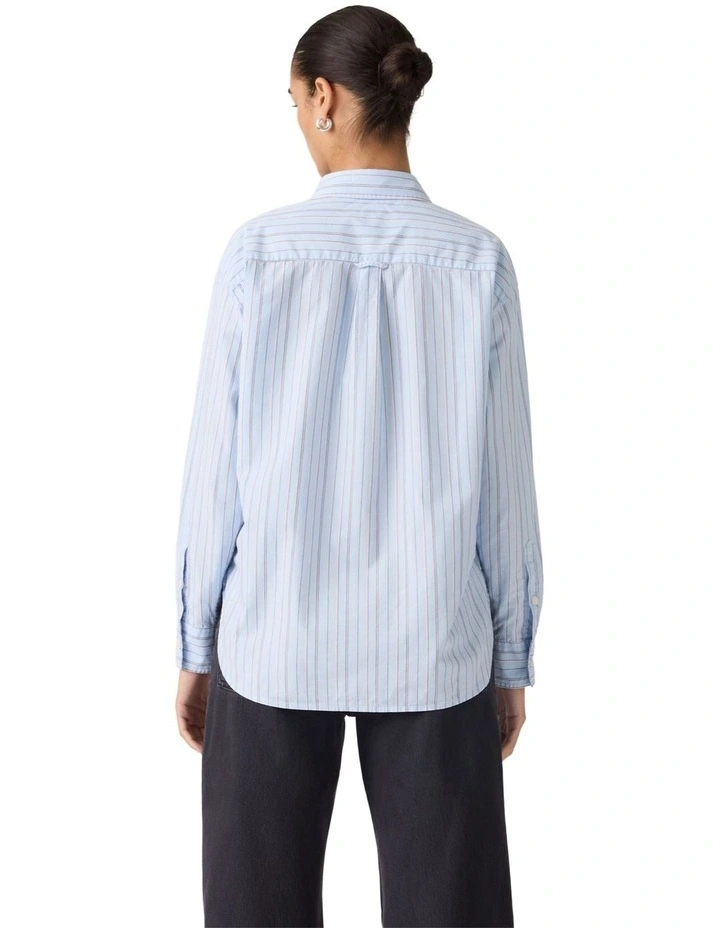 Harlie Boyfriend Shirt in Amari Stripe image 2