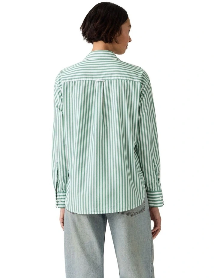 Harlie Boyfriend Shirt in Pine Green image 2