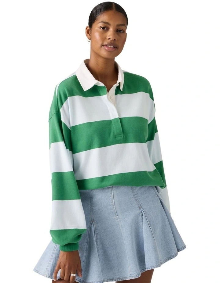 Reenie Rugby Long-Sleeve Tee in Country Air image 1