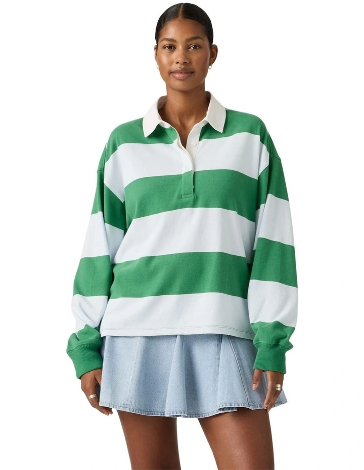 Reenie Rugby Long-Sleeve Tee in Country Air image 4