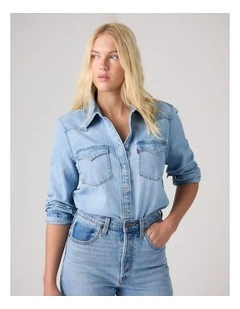 Heritage Western Denim Shirt in Sunbleach Sunset