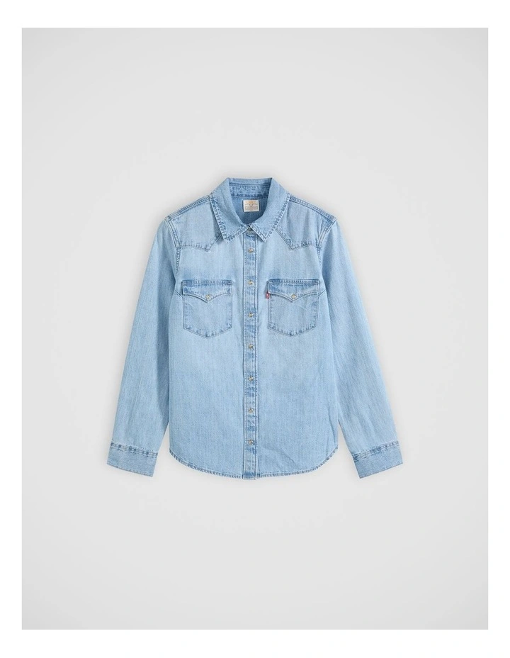 Heritage Western Denim Shirt in Sunbleach Sunset image 5