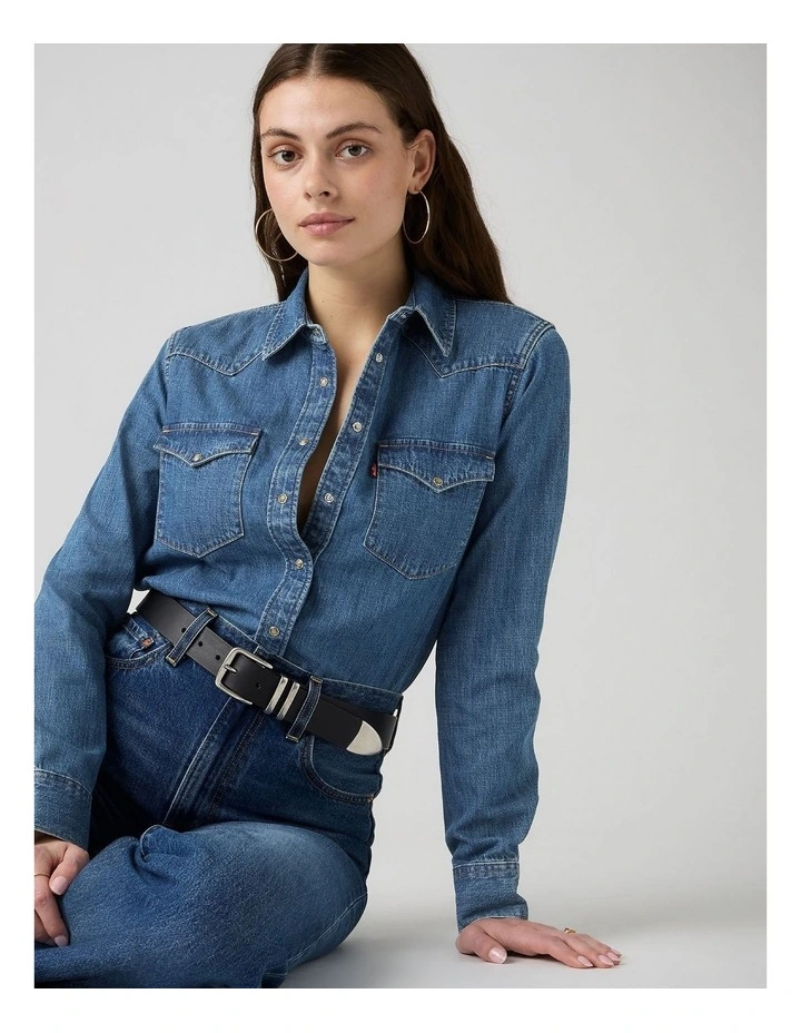 Heritage Western Denim Shirt in All Day Long Western image 3