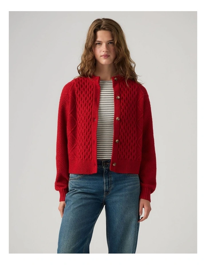 Charlotte Crewneck Cardigan in Emboldened image 1