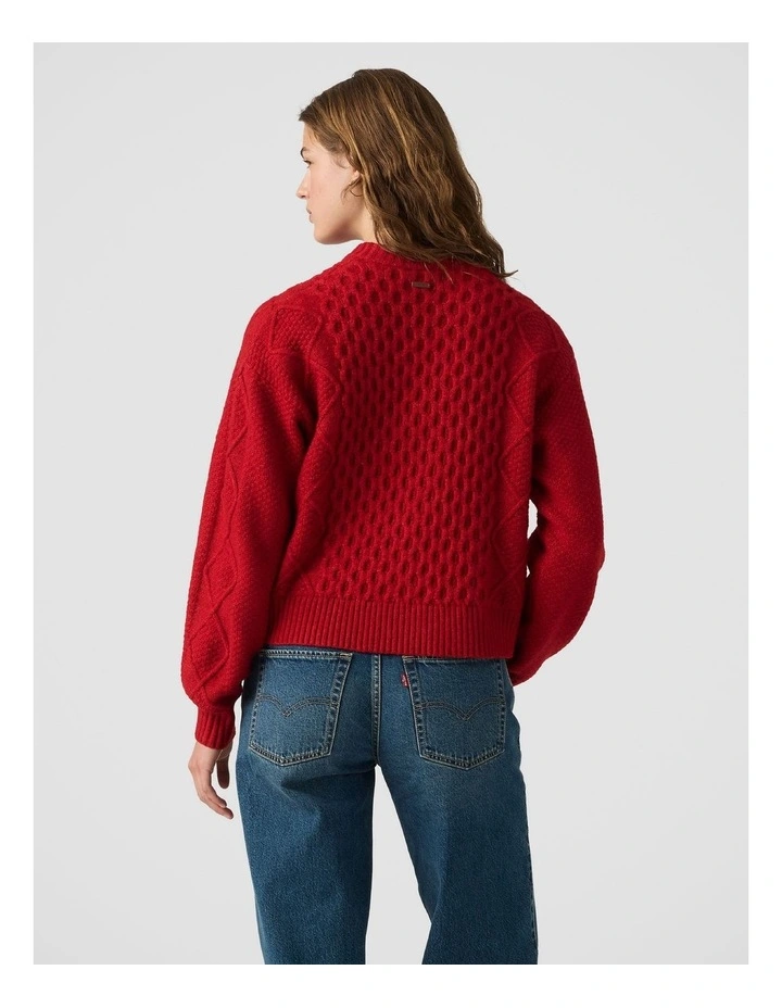 Charlotte Crewneck Cardigan in Emboldened image 2