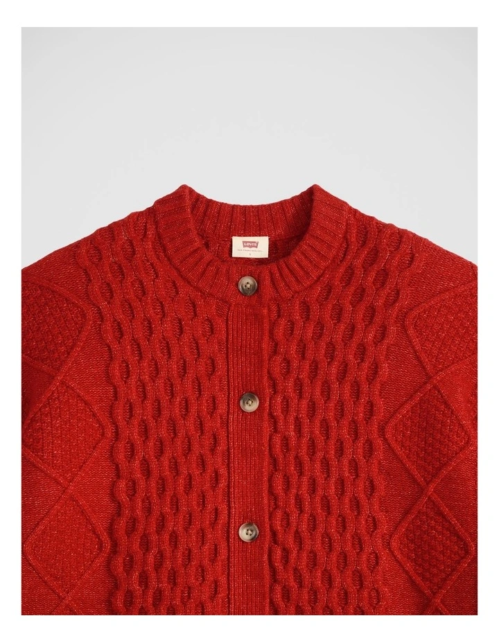 Charlotte Crewneck Cardigan in Emboldened image 4