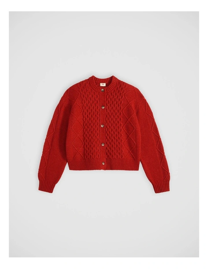 Charlotte Crewneck Cardigan in Emboldened image 5