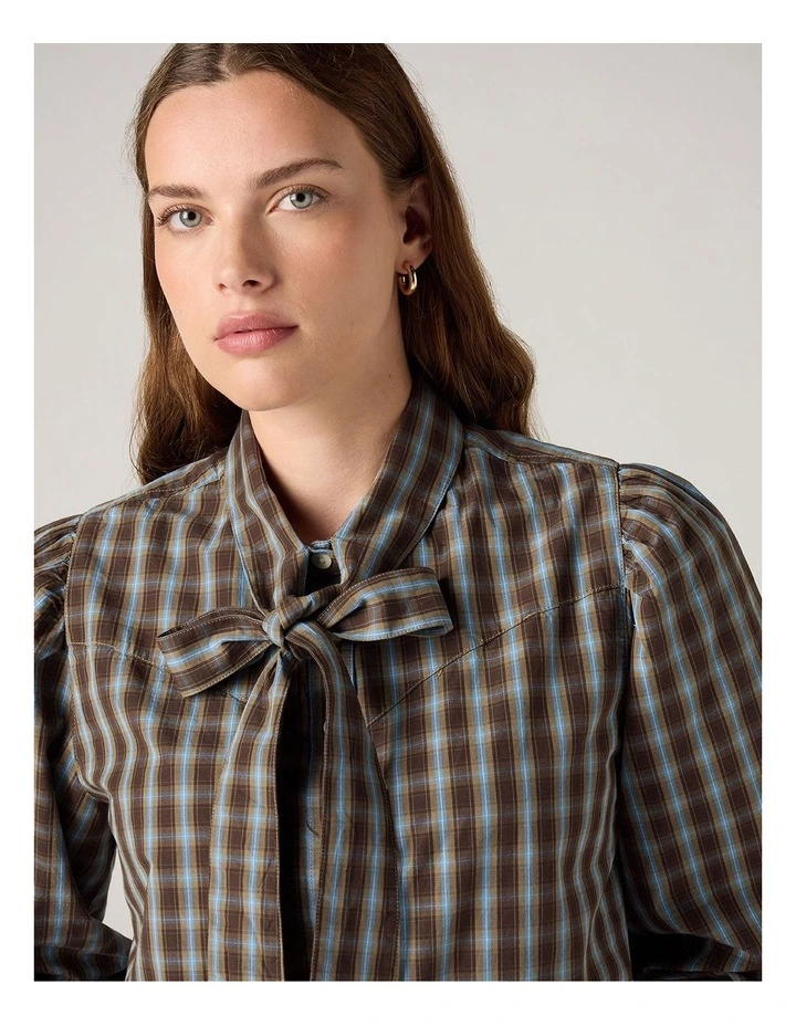 Judice Western Shirt in Adelaide Plaid Fallen Rock Poplin image 3