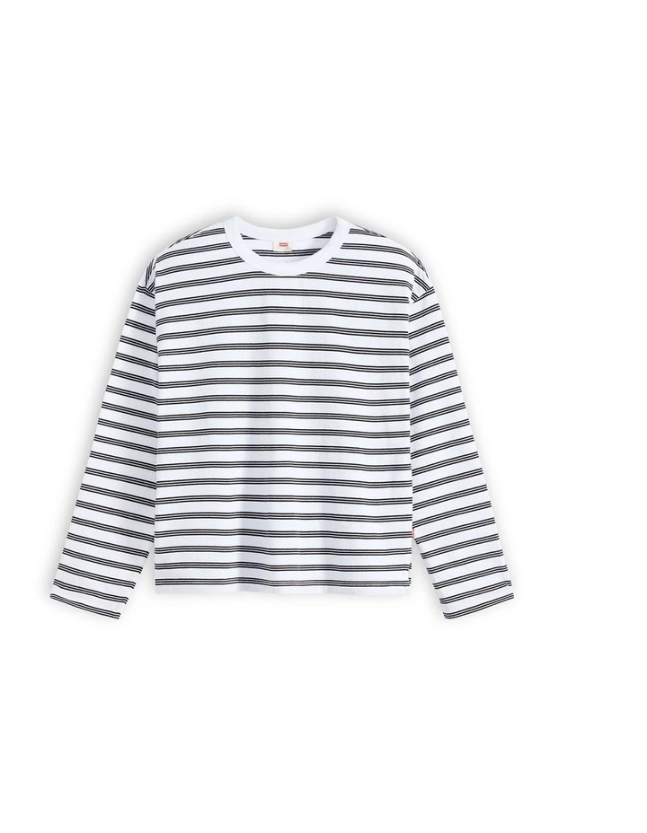 Vintage Long-Sleeve Tee in Paloma Stripe Bright White image 5