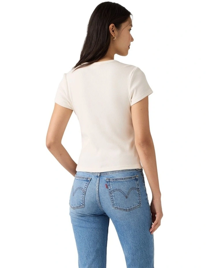Rory Button-Through Shirt in Egret Rib image 2