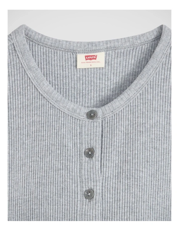 Rory Button-Through Shirt in Medium Grey Heather image 3