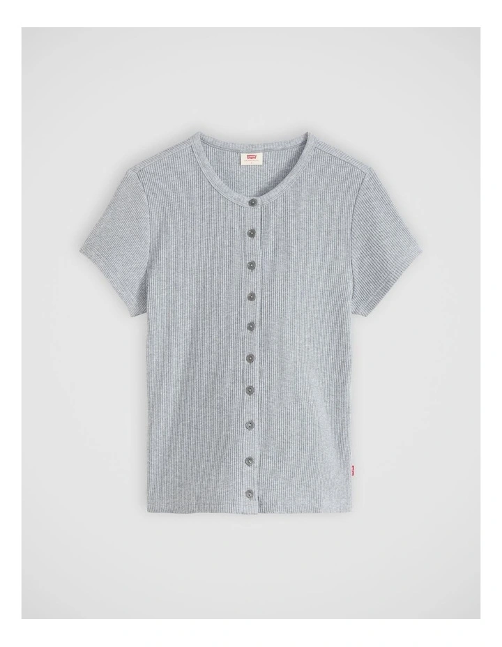 Rory Button-Through Shirt in Medium Grey Heather image 4
