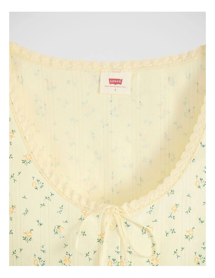 Dry Goods Pointelle Lace Tank in Isabel Floral Pear Sorbet image 4