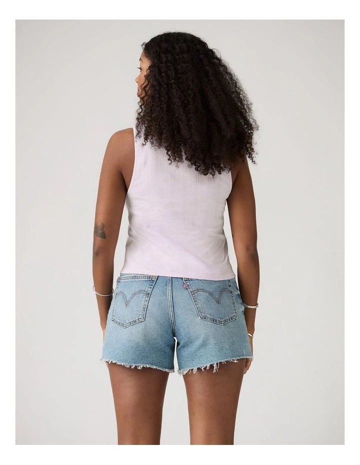 Dry Goods Pointelle Lace Tank in Lavender Blue image 2