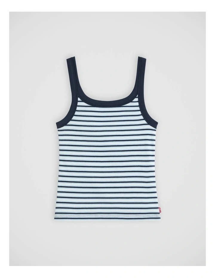 Essential Ribbed Tank in Rainie Stripe Angel Falls image 4