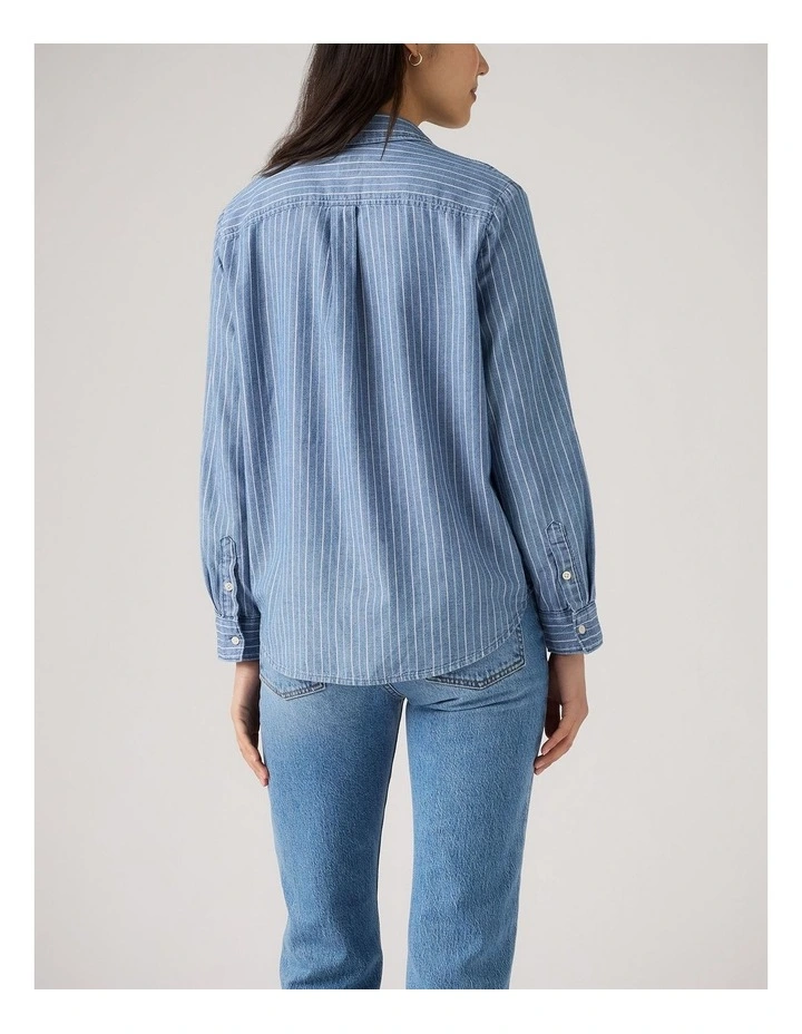 Elaine Utility Shirt in Blue image 2