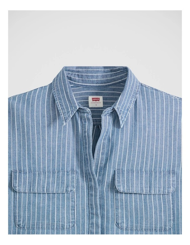 Elaine Utility Shirt in Blue image 3