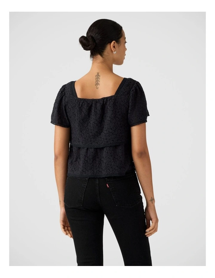 Dom Ss Lace Blouse Anthracite Night image 2