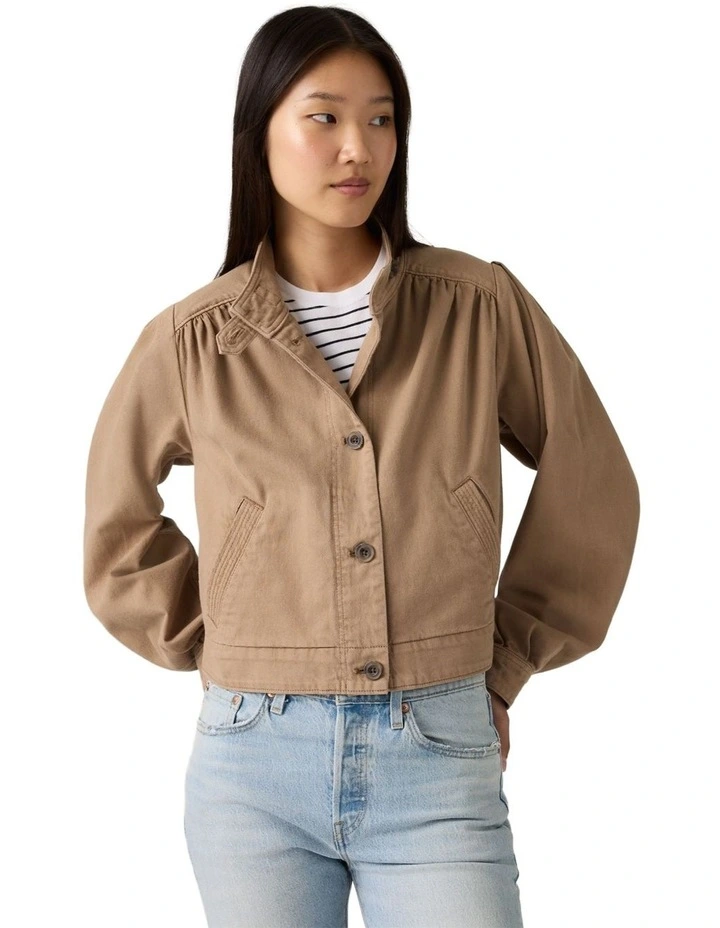 Parker Pretty Short Coat in Pine Bark image 1